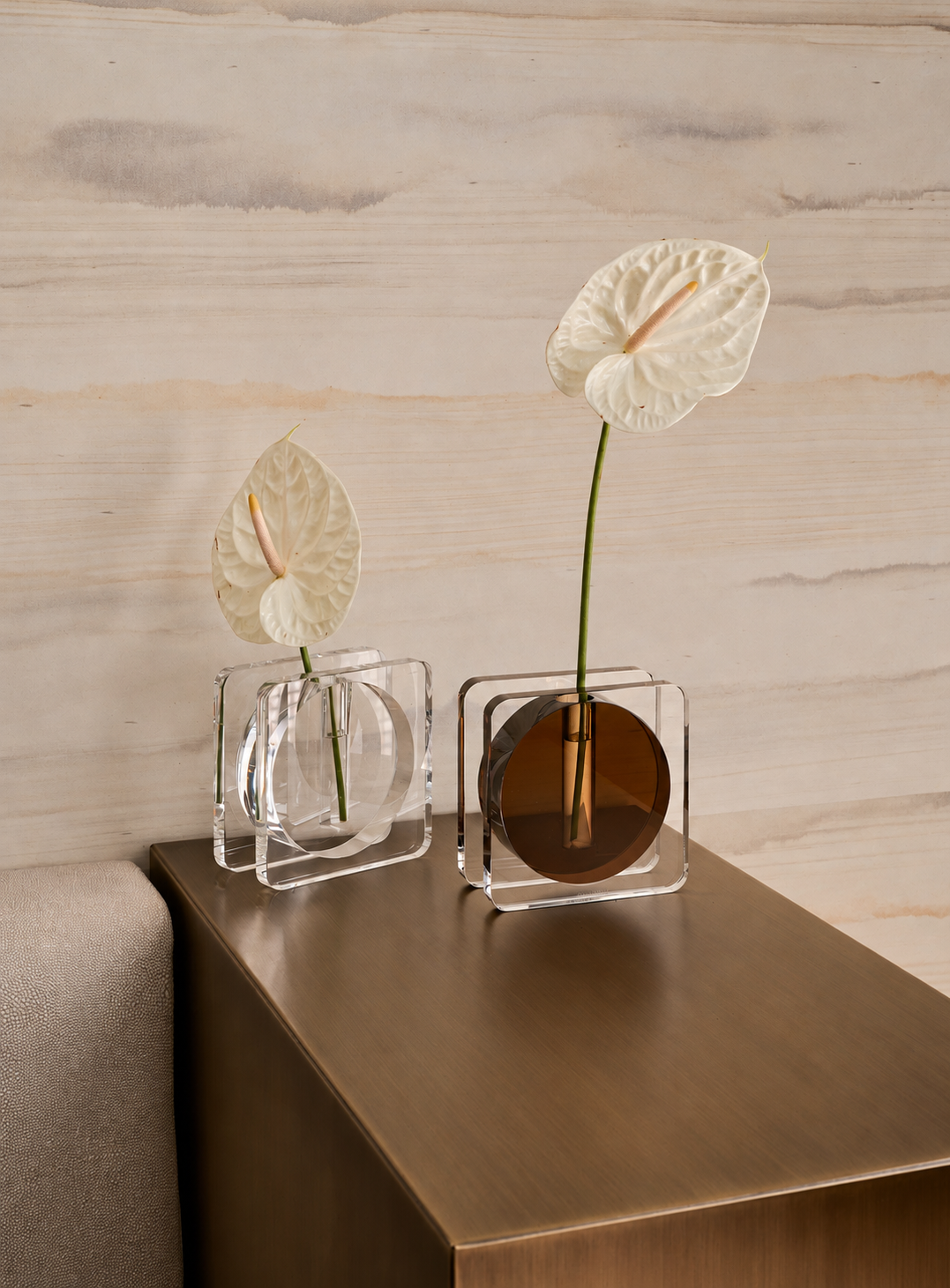 Greg Natale | Caldera Vase Clear & Umber — styled interior