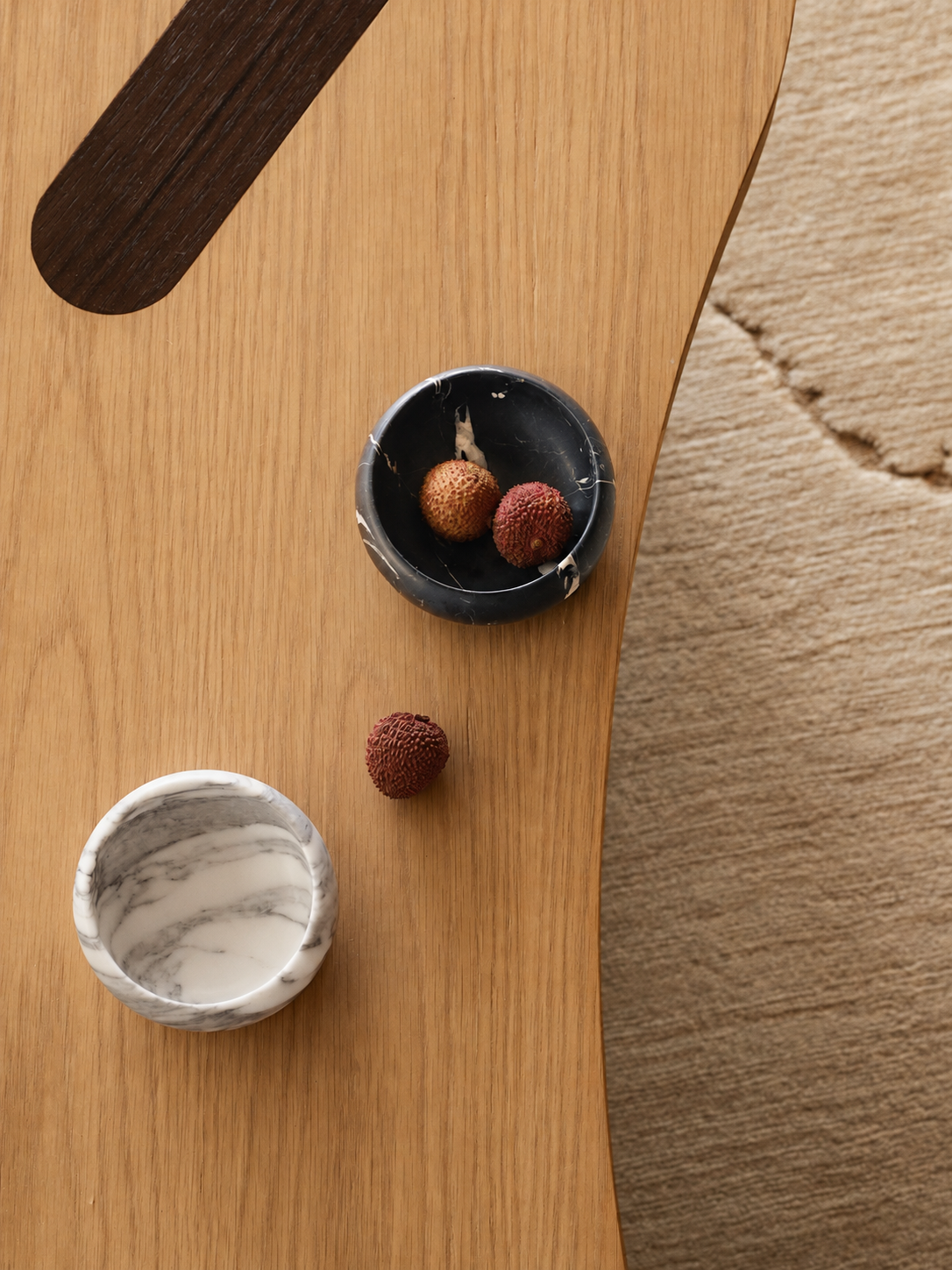 Greg Natale Piccolo bowls — styled overhead view