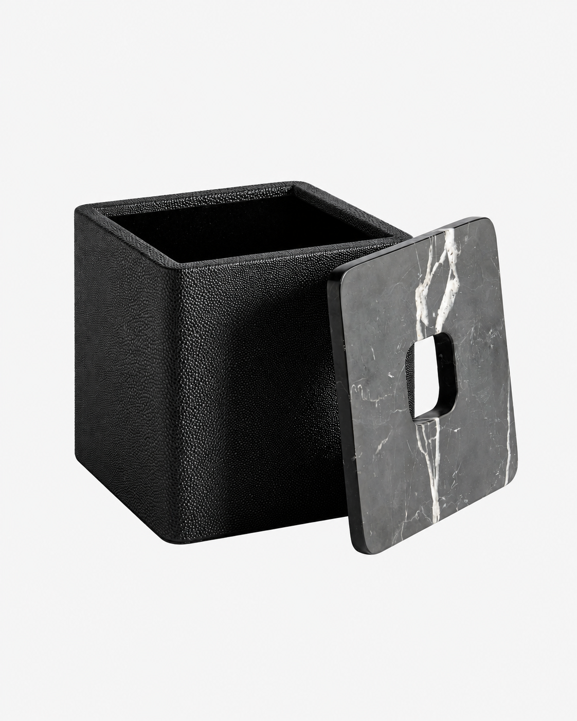 Greg Natale | Palco Tissue Box Shagreen Nero — alternate view