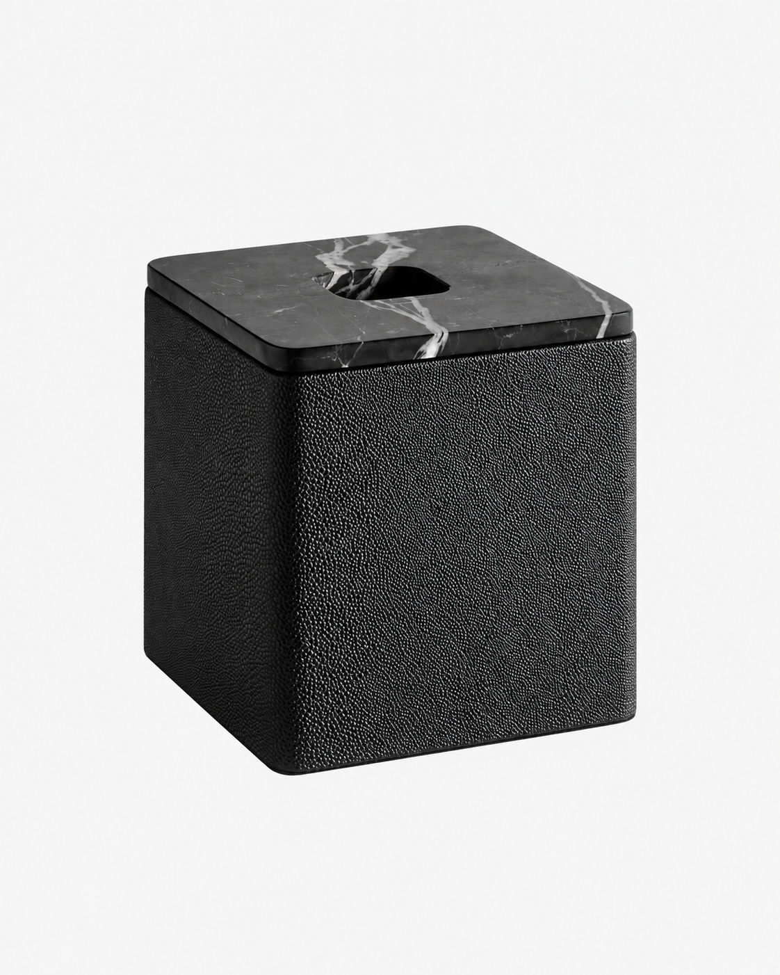 Greg Natale | Palco Tissue Box Shagreen Nero — studio view
