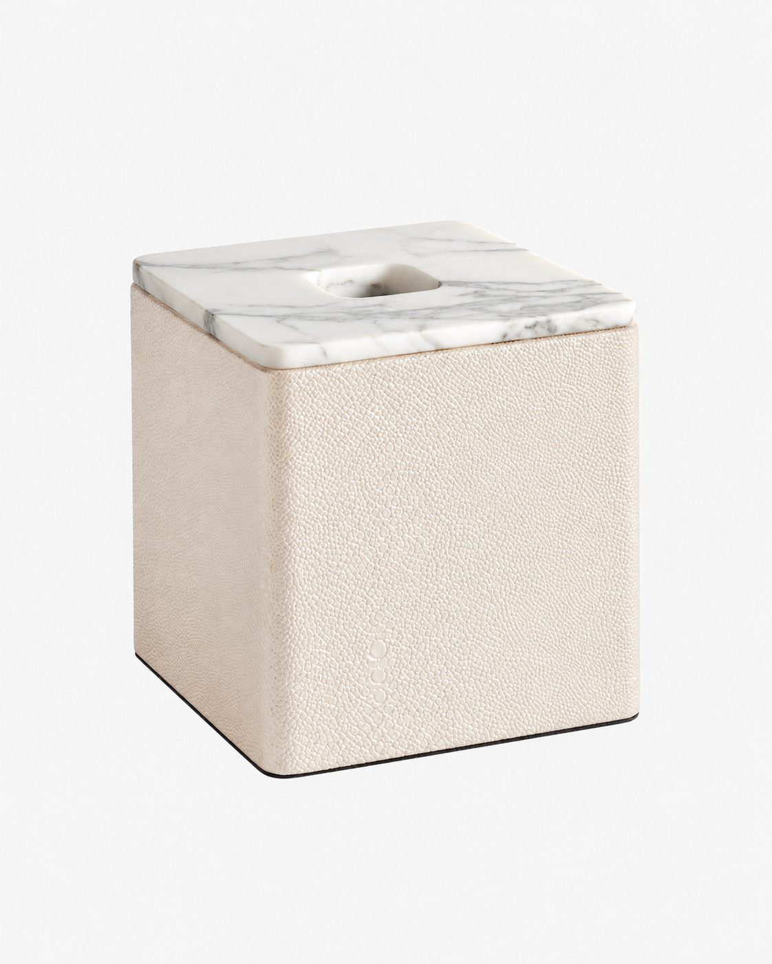 Greg Natale | Palco Tissue Box Shagreen Arabescato — studio view