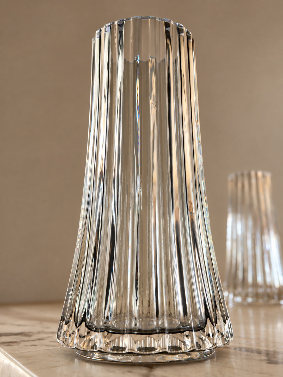 Greg Natale | Tromba Glass Vase Clear — styled interior