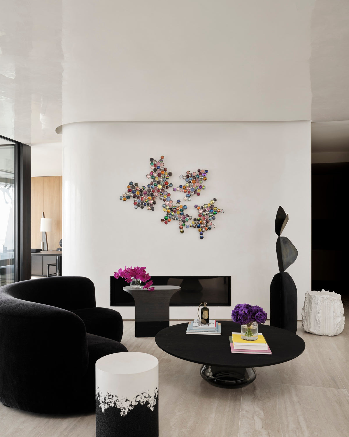 Art and furniture in the living room.