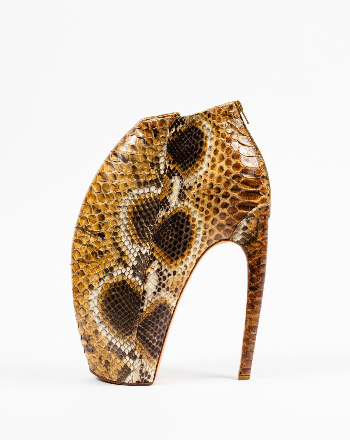 Ombré brown python Armadillo boots from Look 4 of Plato’s Atlantis